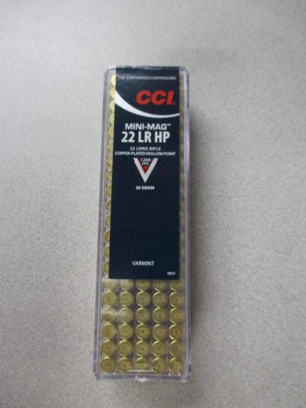 CCI Mini-mag 22 lr hp 100 rounds...