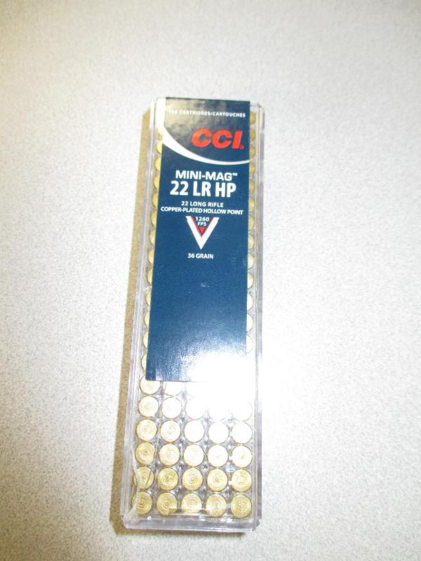 CCI Mini-mag 22 lr hp 100 rounds...