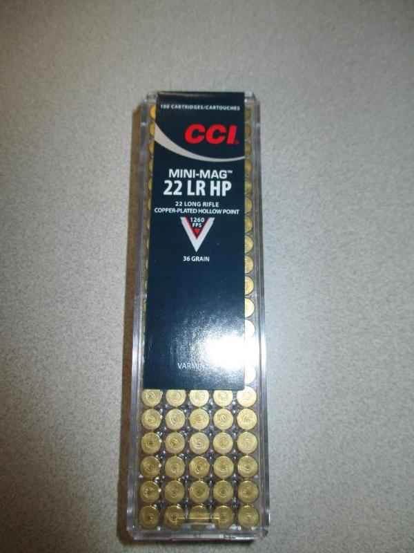 CCI Mini-mag 22 lr hp 100 rounds...