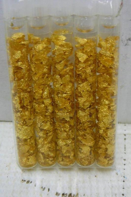 5 Gold Flake Vials