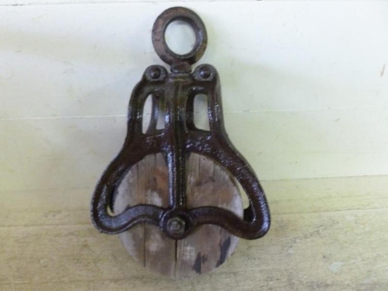 Large antique iron bodied and woode...