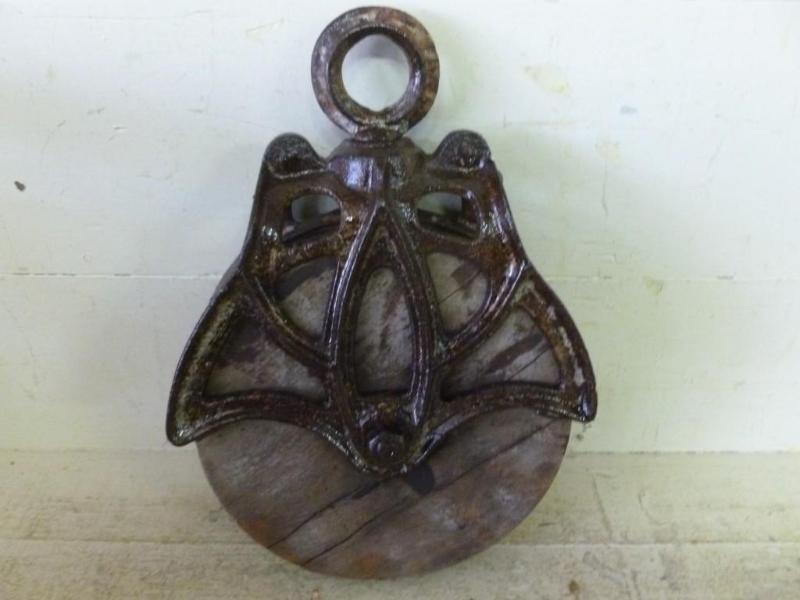 Large antique iron bodied and woode...
