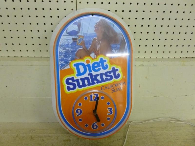 Collectible Diet Sunkist wall clock...