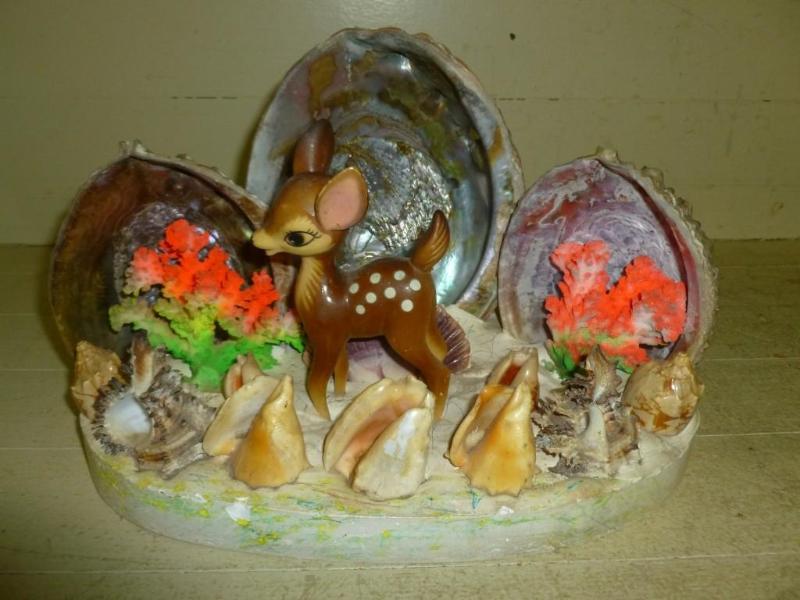 Large vintage plaster and sea shell...