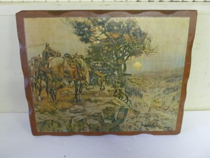 Vintage C.M Russell western print o...