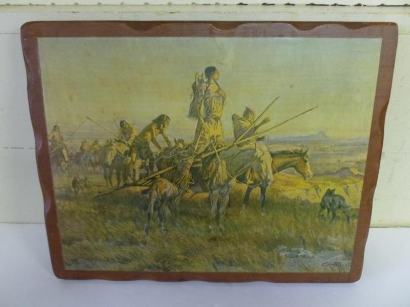 Vintage C.M Russell western print o...