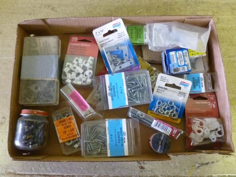 Large lot of screws, fasteners and ...