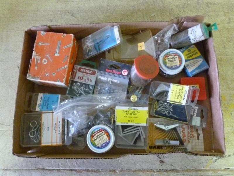 Large lot of screws, fasteners and ...