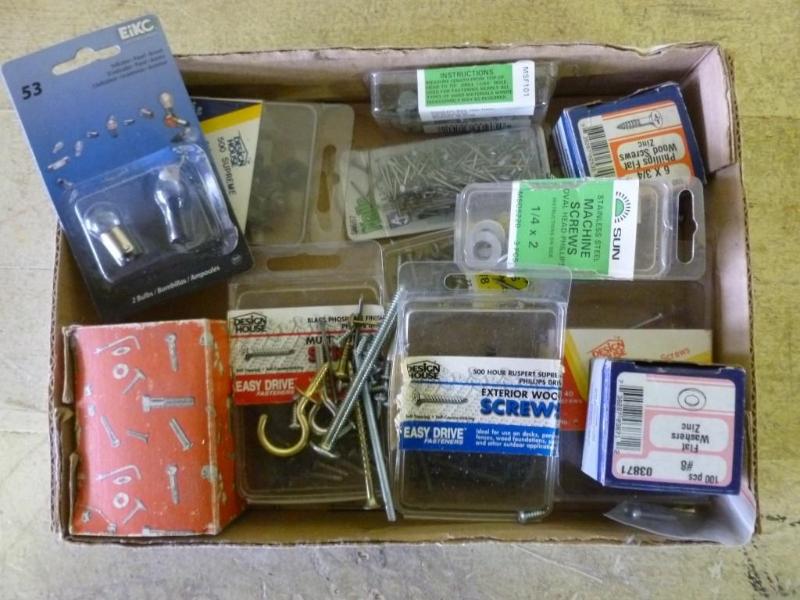 Large lot of screws, fasteners and ...