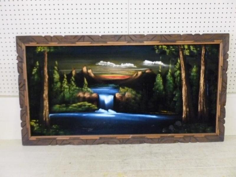 Large beautiful solid wood framed o...