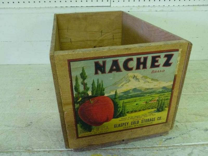Large Vintage Nachez wooden fruit c...