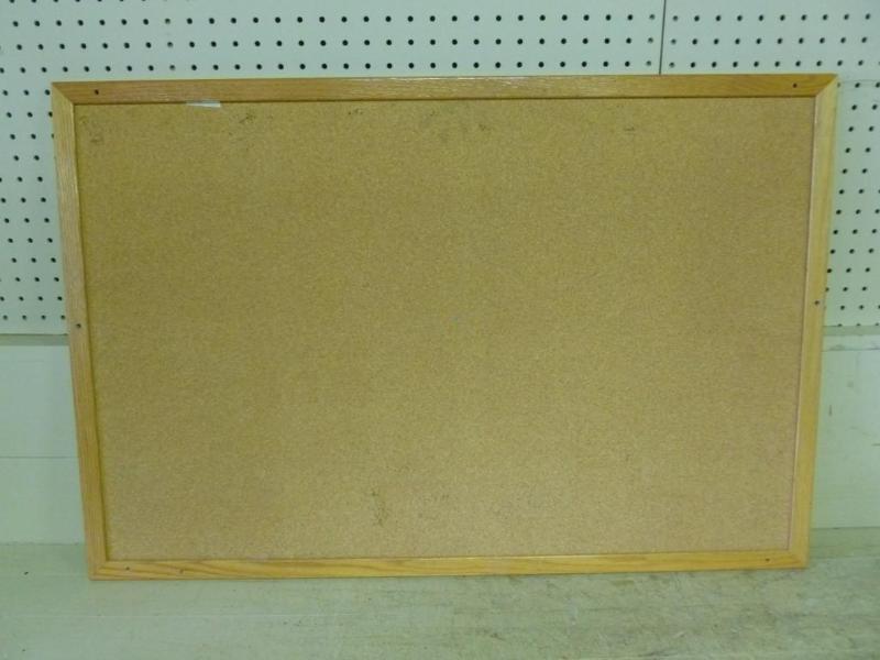Large solid wood framed cork board ...
