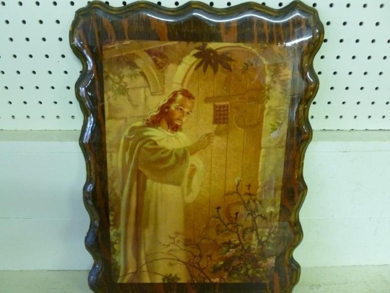 Large vintage religious picture on ...