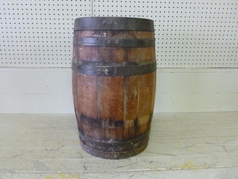 Large antique seven gallon wooden s...