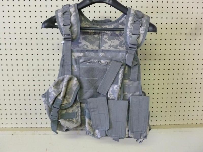 Military type camo protective vest,...