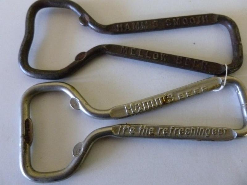 Lot of two vintage Hamms metal bot...