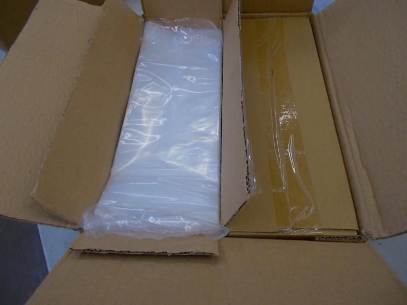 Clear plastic poly, small LF bags.&...