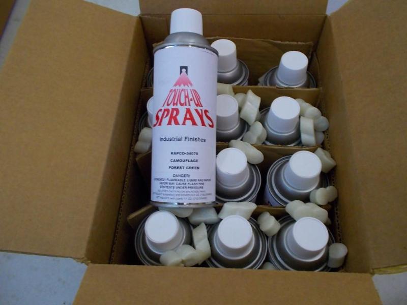 12 cans of Touch - Up Sprays, Indus...