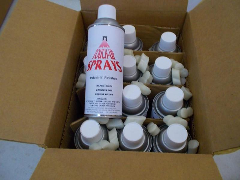 12 cans of Touch - Up Sprays, Indus...