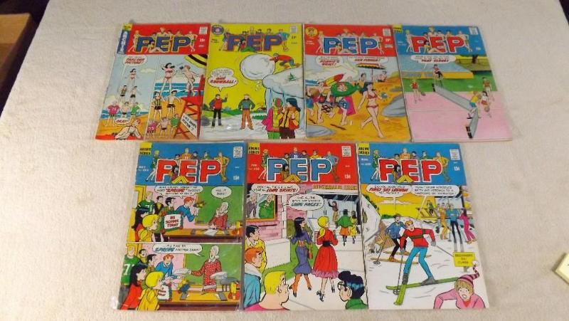 7 Archie Comic Books, all PEP Comic...