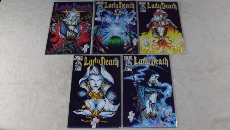 Lot of 5 Lady Death Comic Books...
