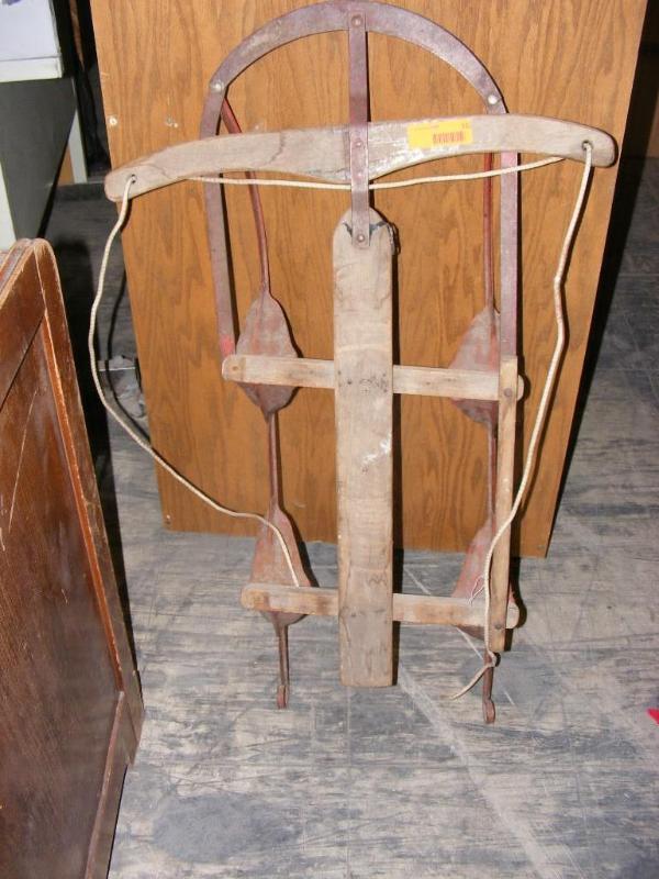 lot 112 image: Vintage Sled, Pieces missing...