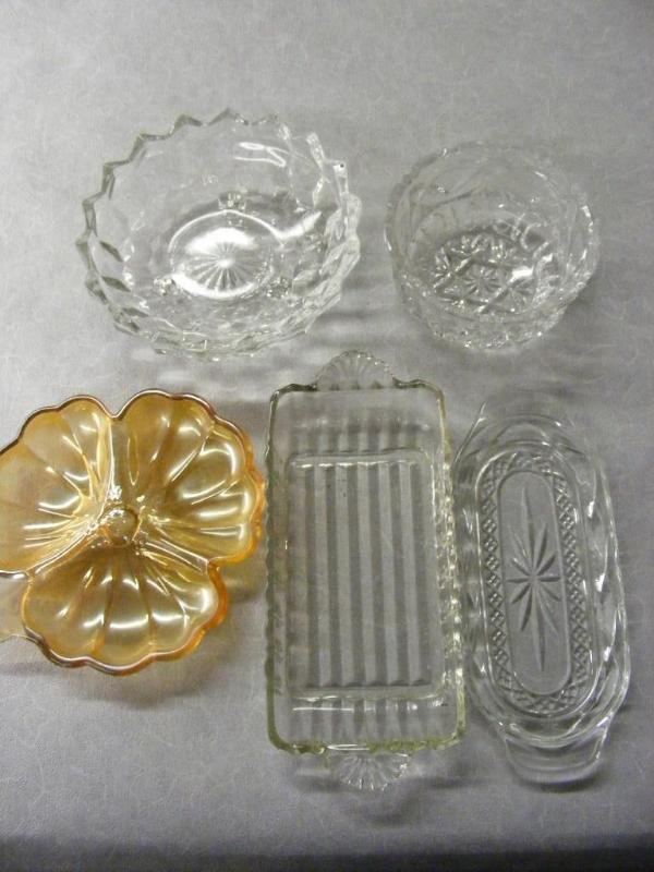 lot 172 image: Lot of Glassware, two butter dish b...