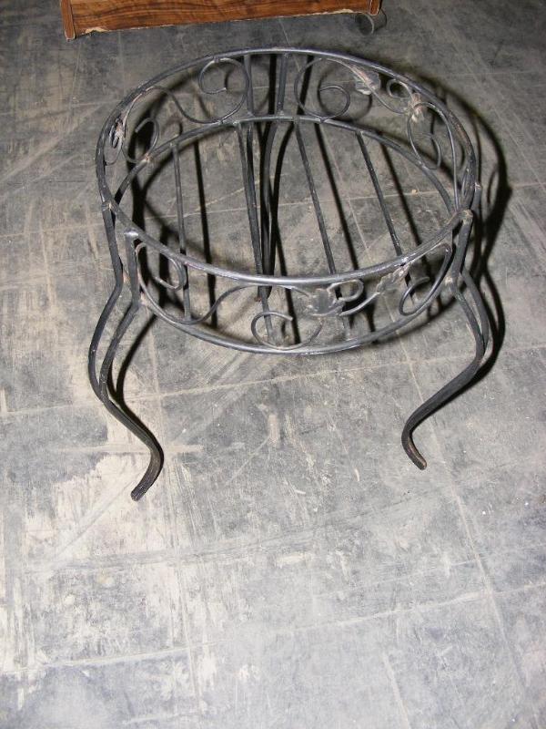 lot 200 image: Plant Stand, black metal...