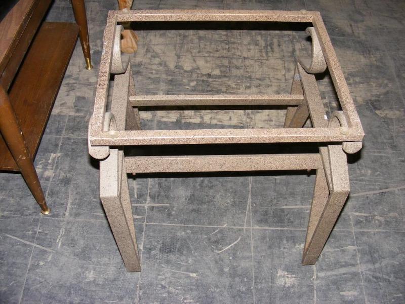 lot 201 image: Metal Side Table, no glass...
