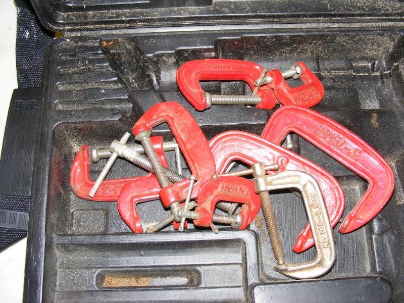 lot 220 image: C-Clamps, 2 - 3-75mm, 4 - 2-50m...