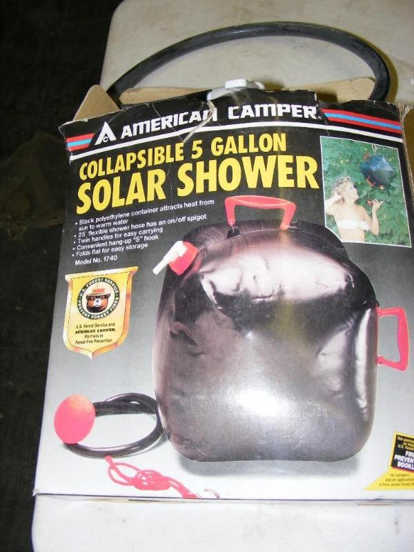 lot 221 image: Collapsible 5 Gallon Solar Shower, ...