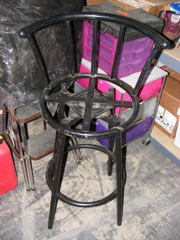 lot 230 image: high metal Chair, no seat...