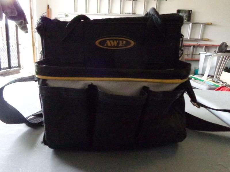 lot 14 image: AWP tool bag with misc. hand tools....