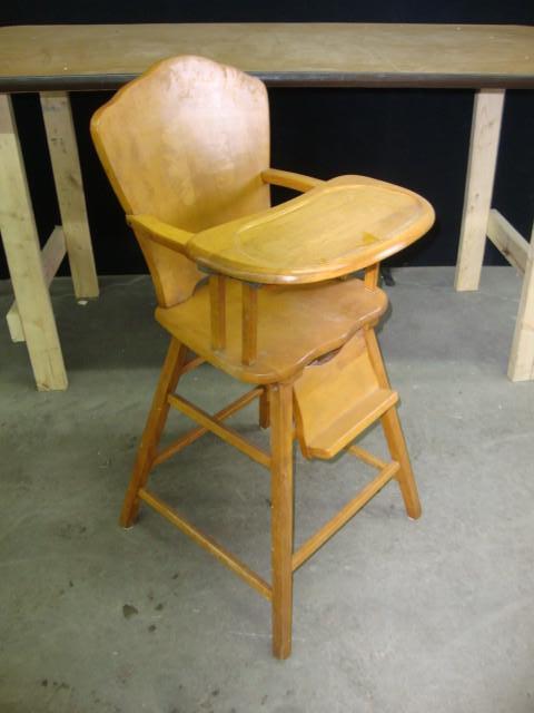 lot 87 image: Solid Wood High Chair...
