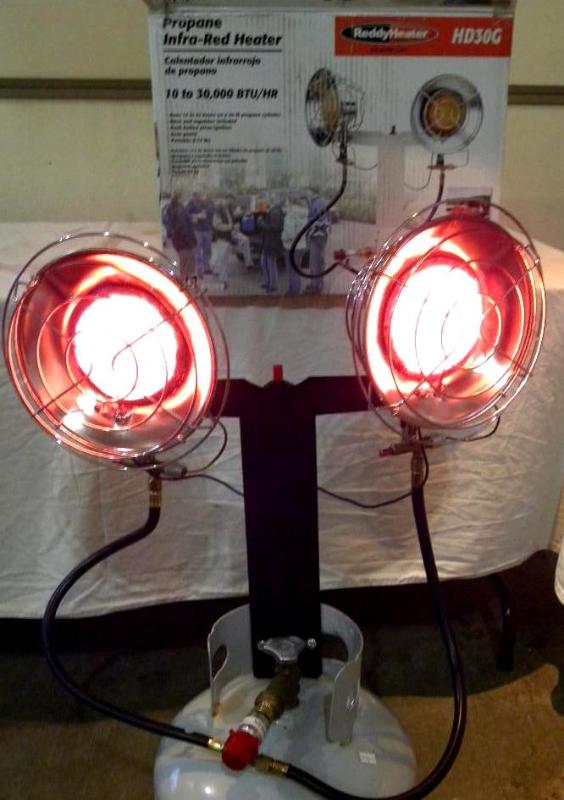 30,000-BTU Double Top Propane Heate...