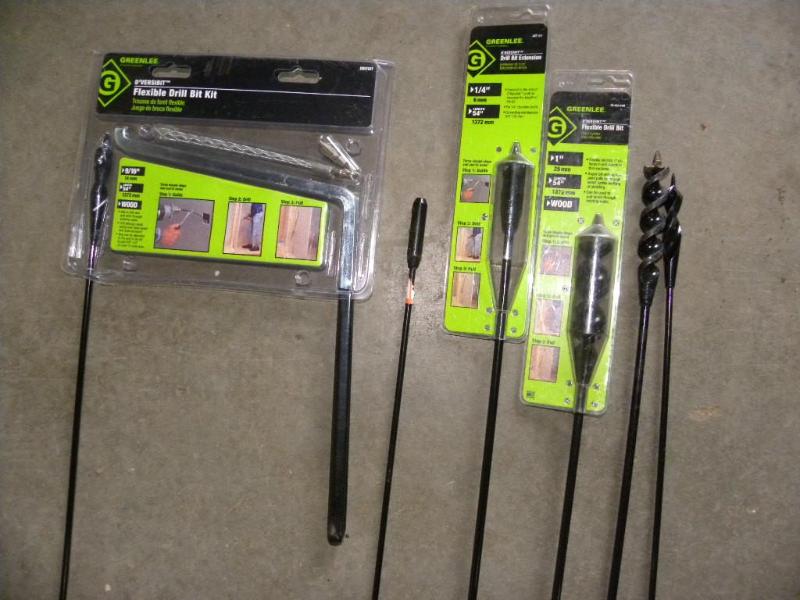7Pc Greenlee 72 inch Flex Auger Bit...