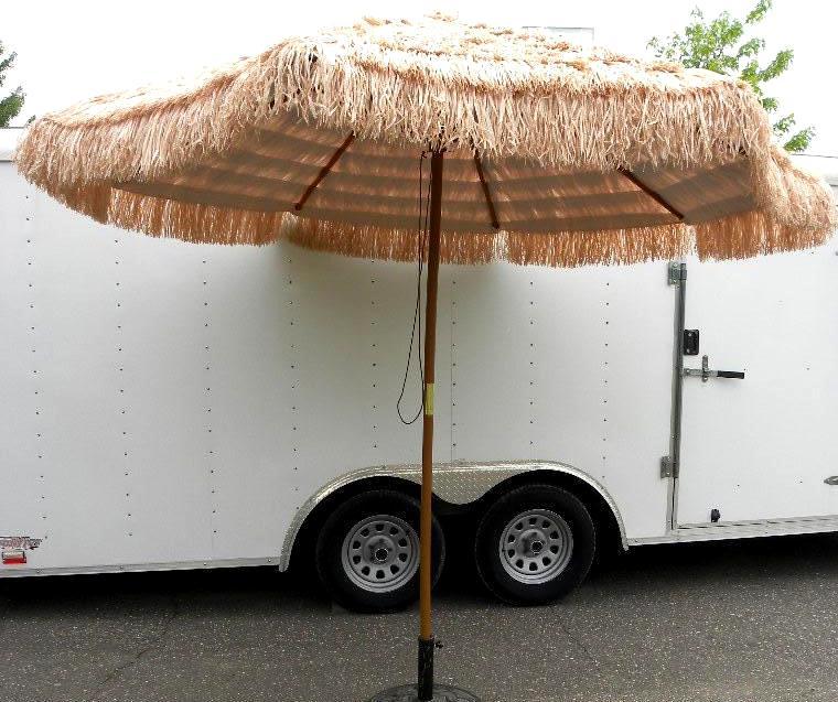 9 Thatched Tiki Umbrella, 1 12&qu...