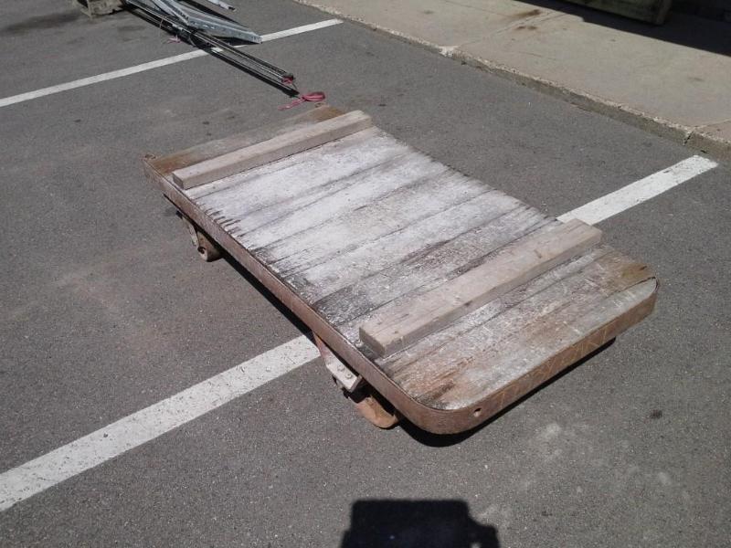 lot 11 image: wooden topped cart