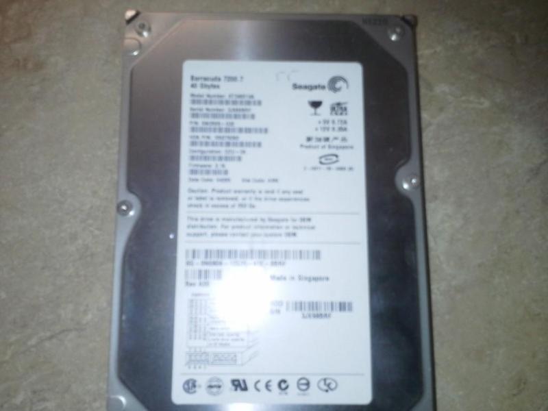 lot 55 image: hard drive,  40Gbyttes