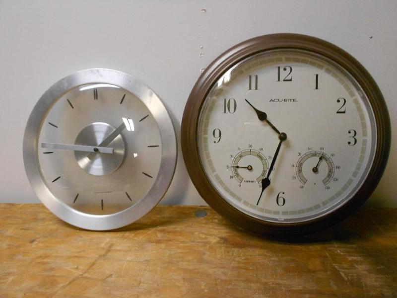 Pair of wall clocks....