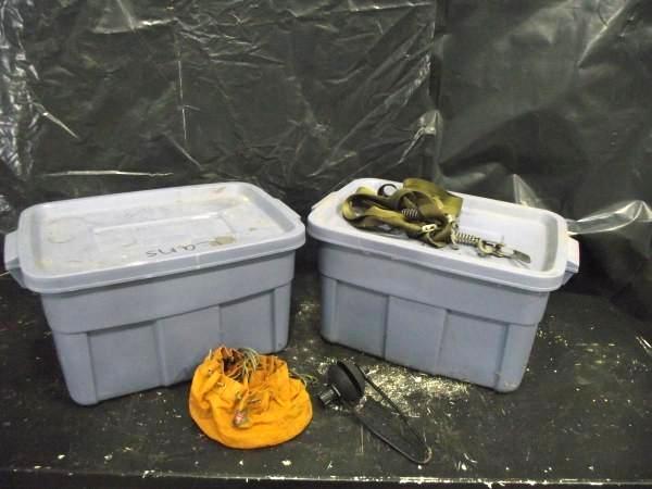 lot 27 image: Misc. Lot   (2) Plastic storage bin...