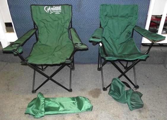 lot 87 image: (2) Lawn Chairs   Includes storage ...