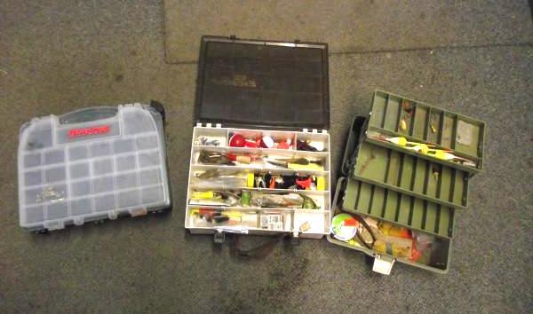 lot 95 image: (3) Tackle Boxes   (1) Tackle box h...