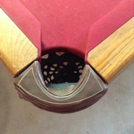 leather pocket pool table