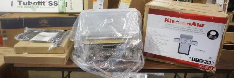 lot 1 image: New Kitchen Aid Gas Grill. Model #...