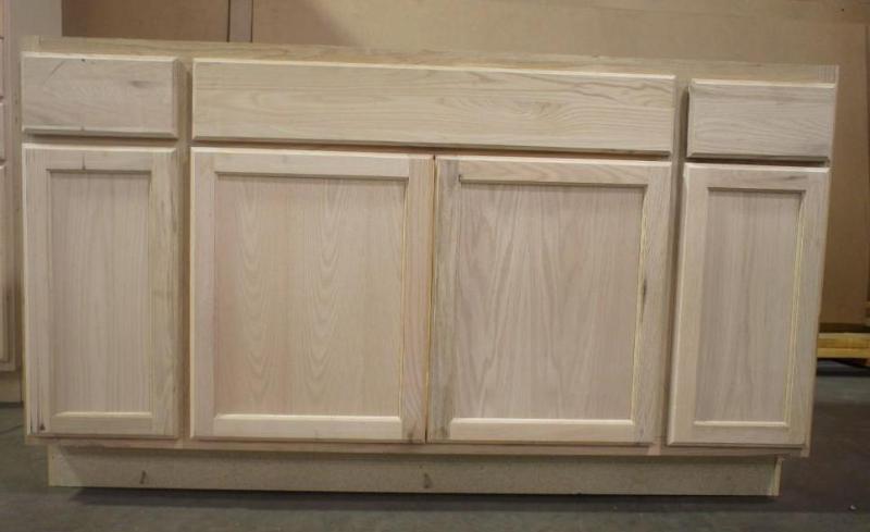 lot 14 image: New 4 door 2 drawer sink base cabi...