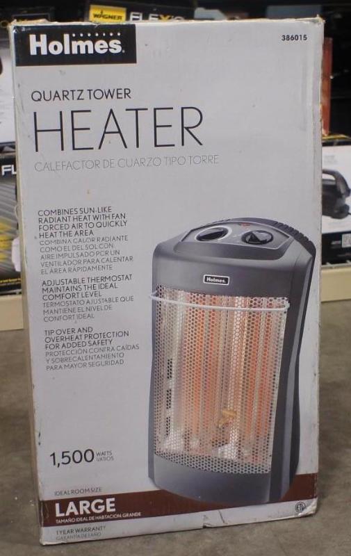 lot 37 image: Holmes Quartz Tower heater. 1500 wa...