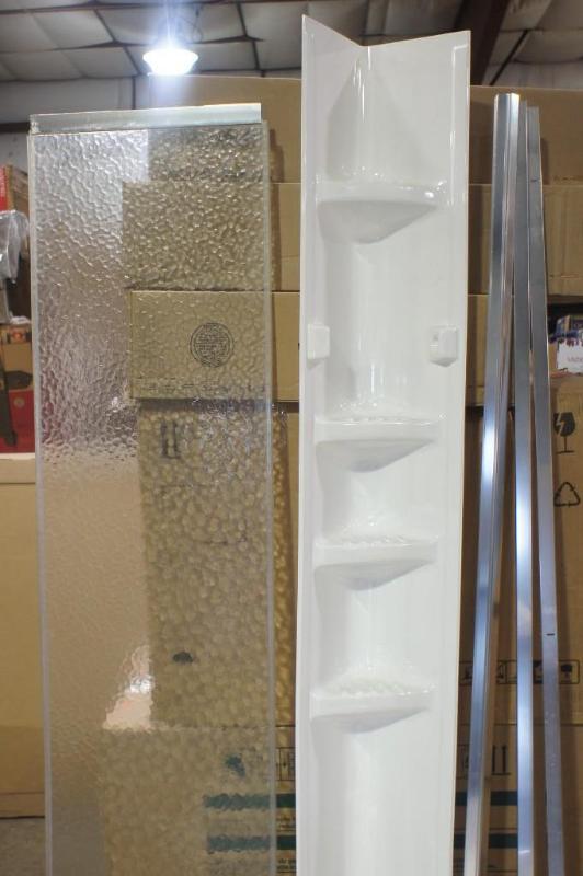 lot 41 image: ASB 38" Neo-angle shower kit. ...