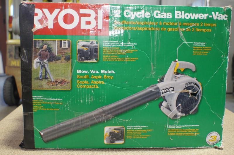 lot 44 image: Ryobi Blower 2 cycle gas blower. Al...