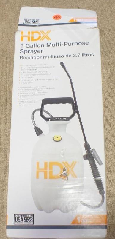 lot 54 image: HDX 1 gallon Multi-purpose sprayer....